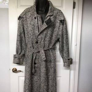 ⭐️Men’s Tweed/Leather Vintage Trench Coat